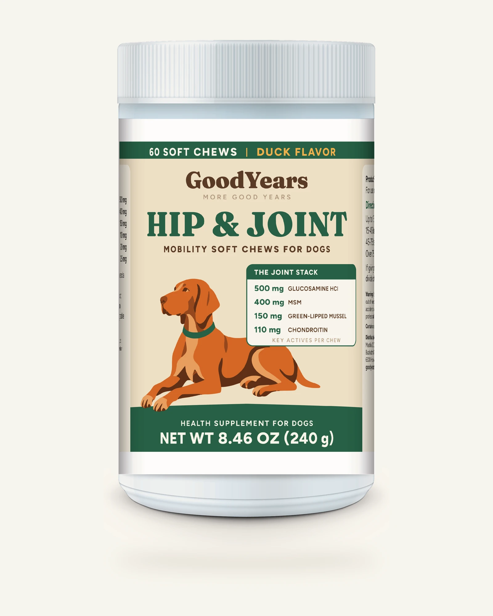GoodYears Hip and Joint Mobility Soft Chews jar, 60 chews